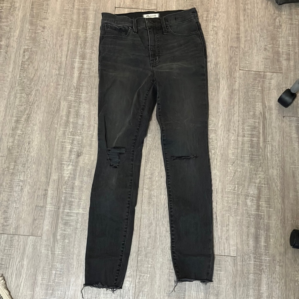Black/grey jeans from Madewell.